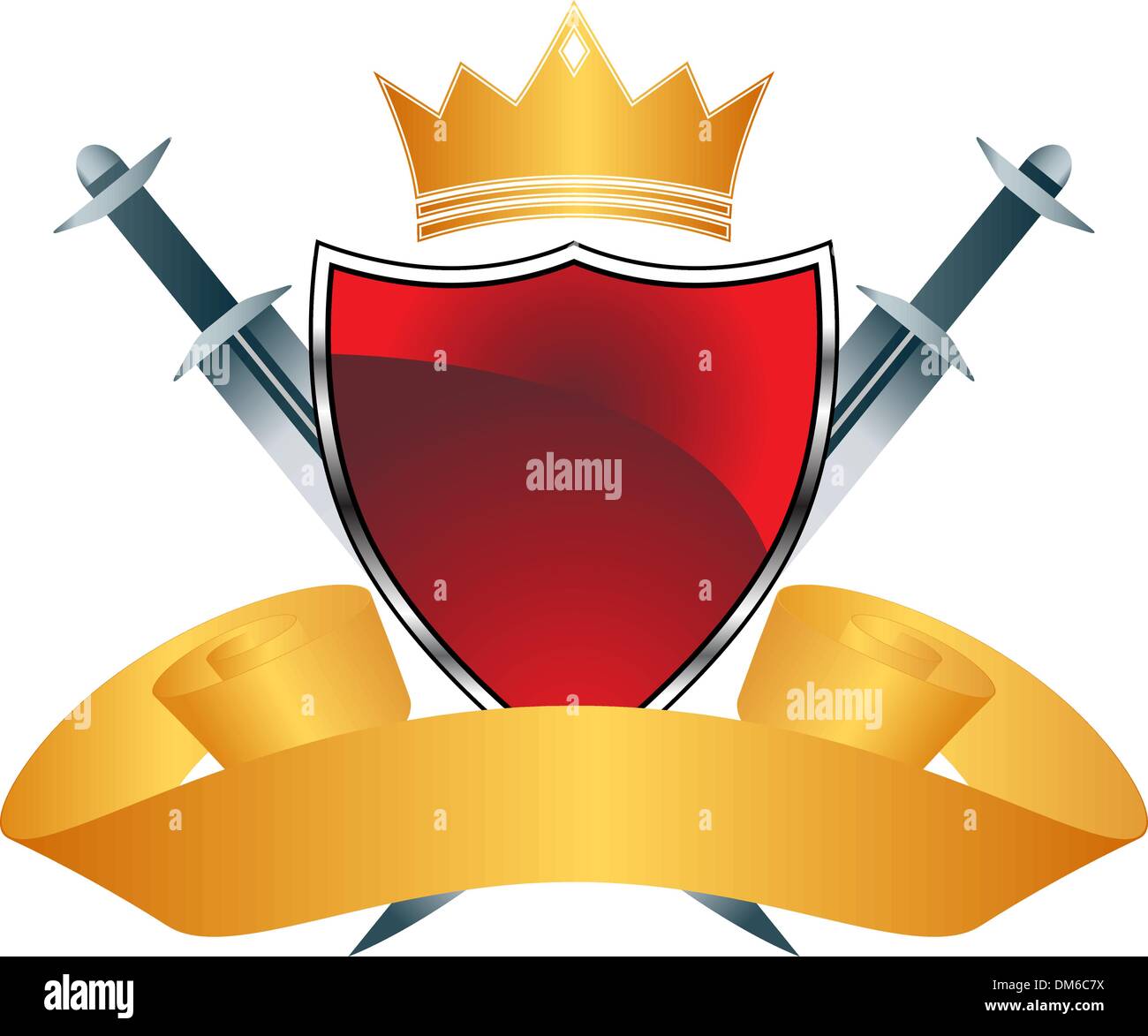 Cartoon shield and swords Stock Vector Images - Alamy
