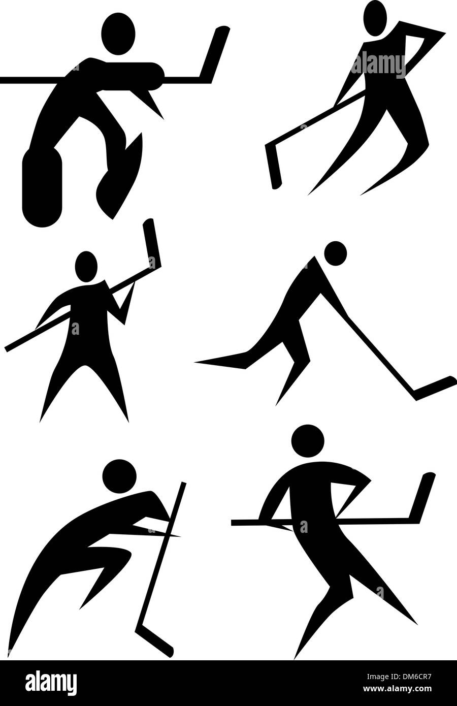 Hockey Stick Figure Set Stock Vector Image & Art Alamy
