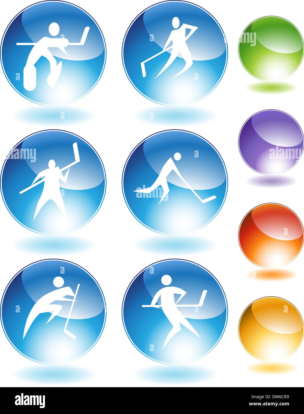 Hockey Stick Figure Crystal Set Stock Vector Image & Art Alamy