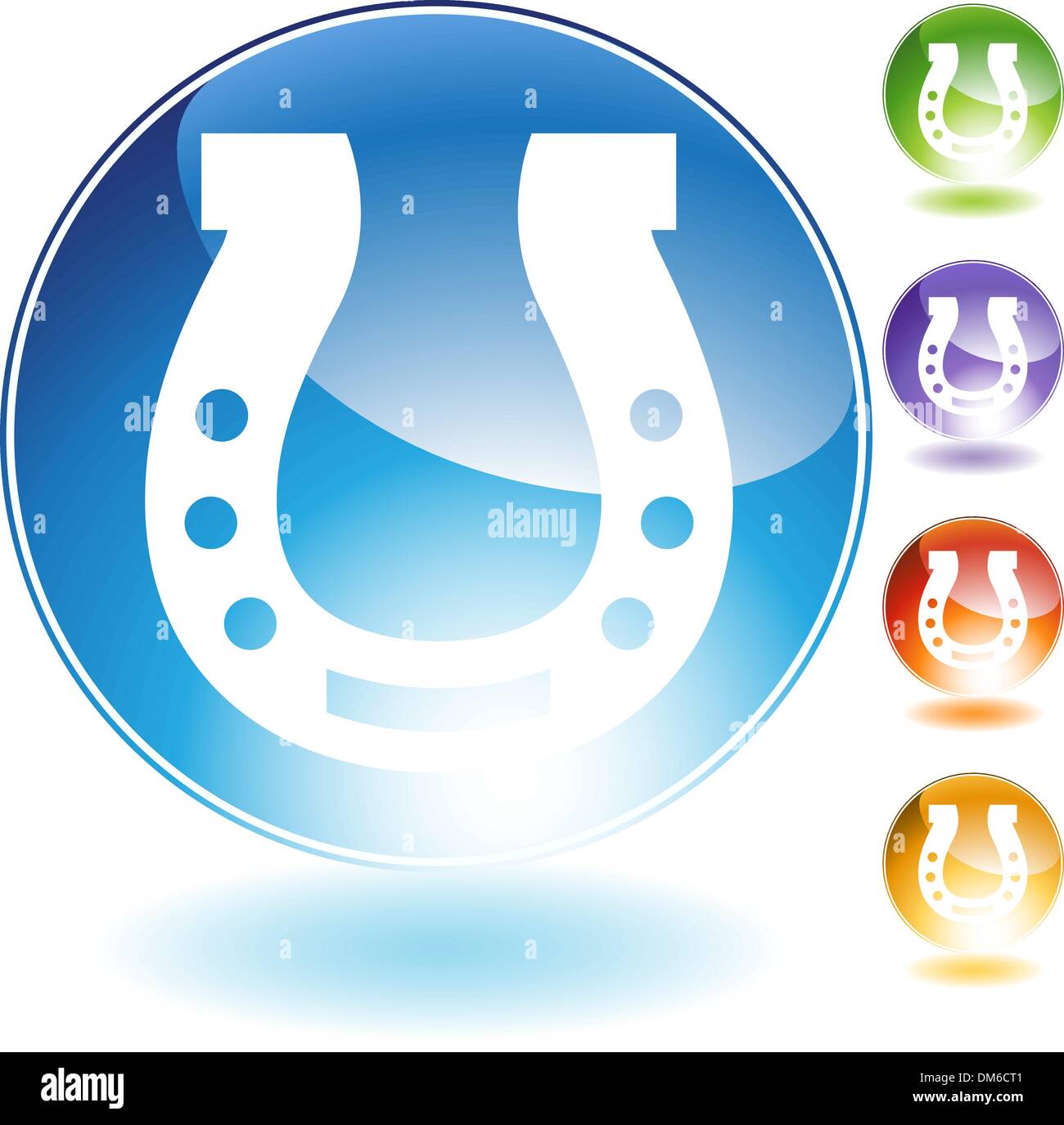 Horseshoe Crystal Icon Stock Vector