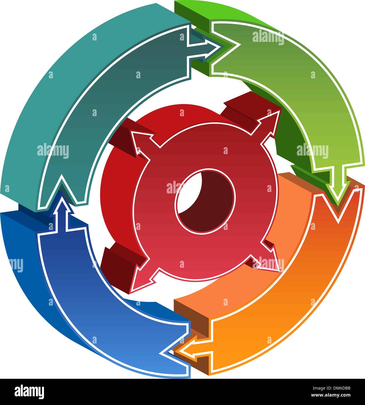 Process Circle Diagram Arrows Stock Vector Image & Art Alamy