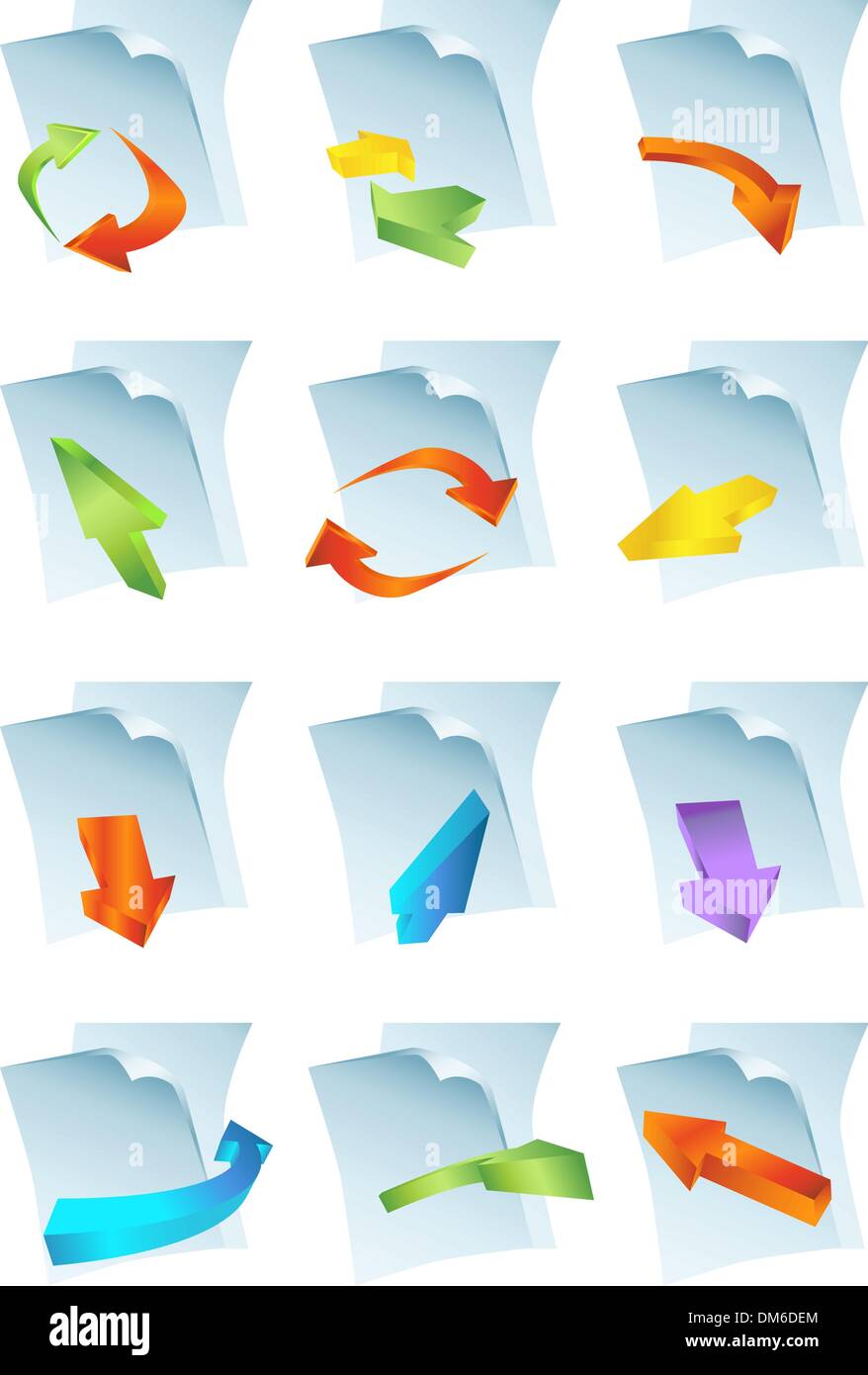 Folders with Arrows Stock Vector Image & Art Alamy