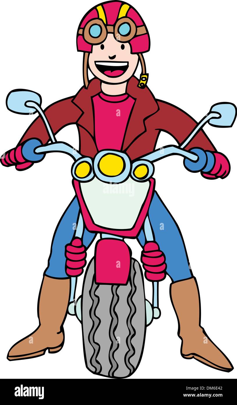 Motorcycle with rider clipart hi-res stock photography and images - Alamy