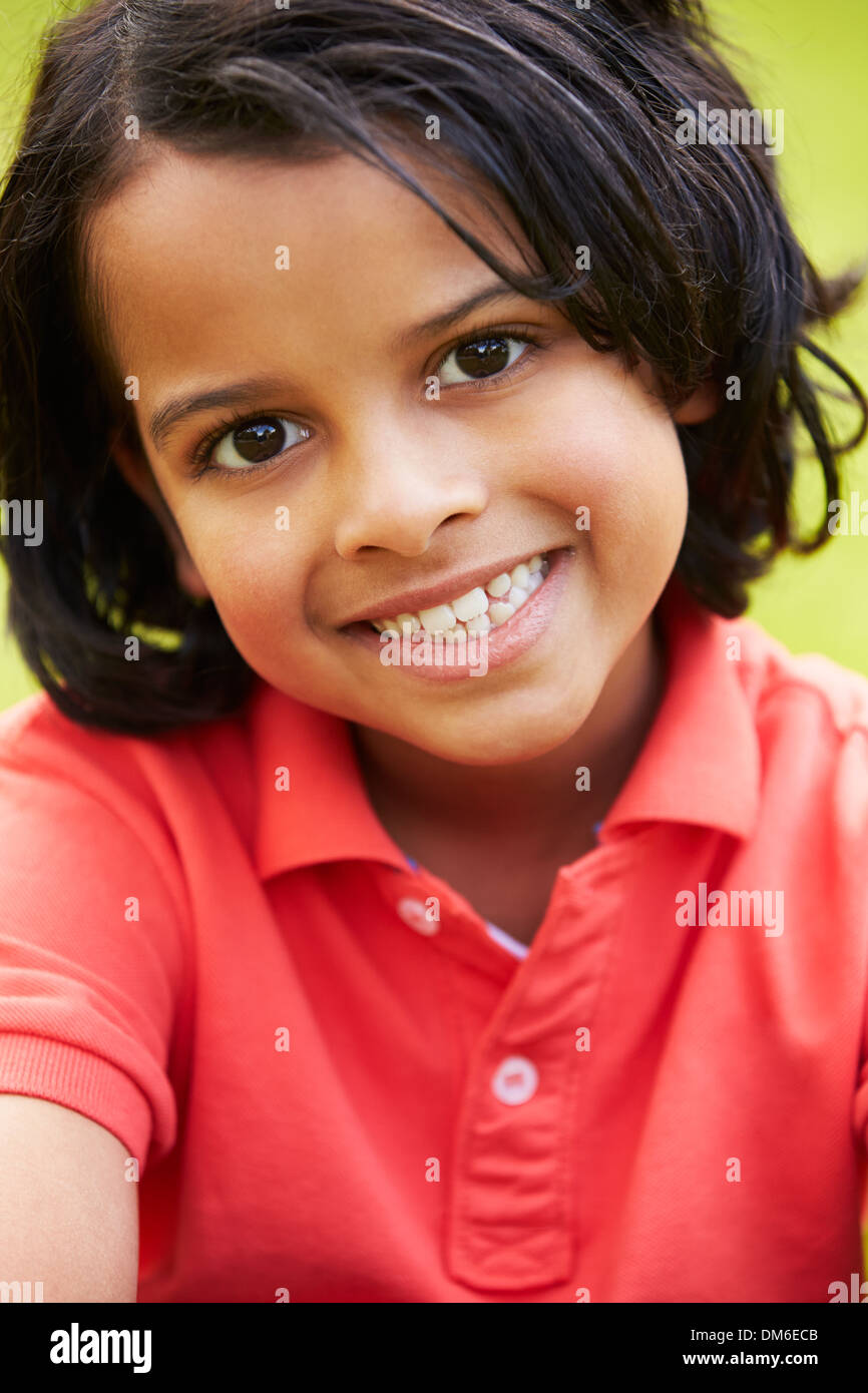 Outdoor Portrait Of Indian Girl Stock Photo