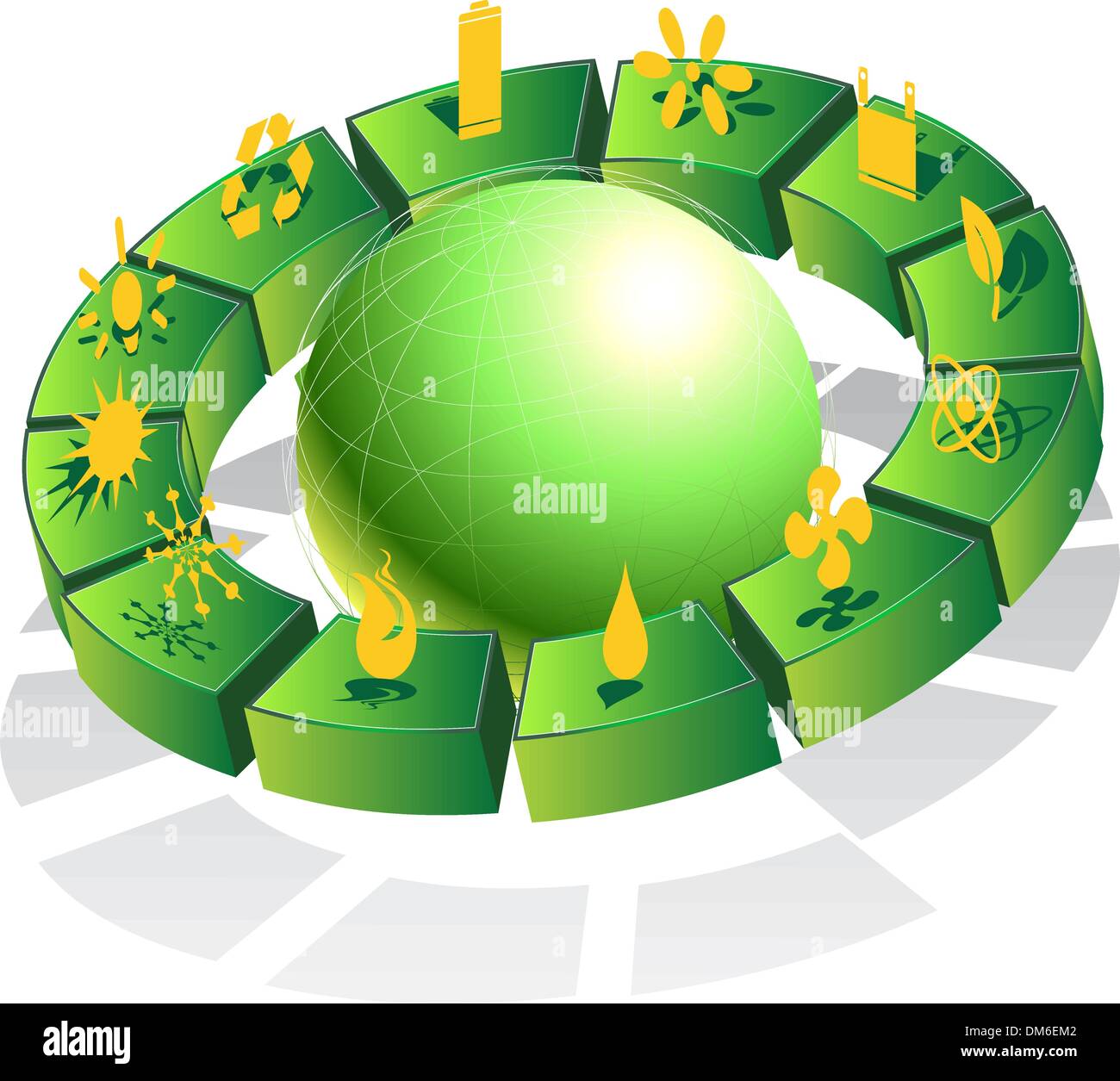Eco Friendly Icons Stock Vector
