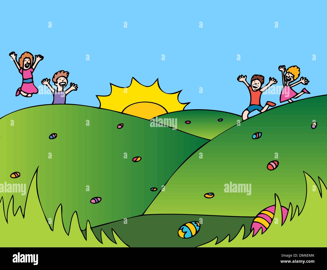 Easter Egg Hunt Stock Vector Image Art Alamy Easter Egg Hunt Stock Vector Image Art Alamy