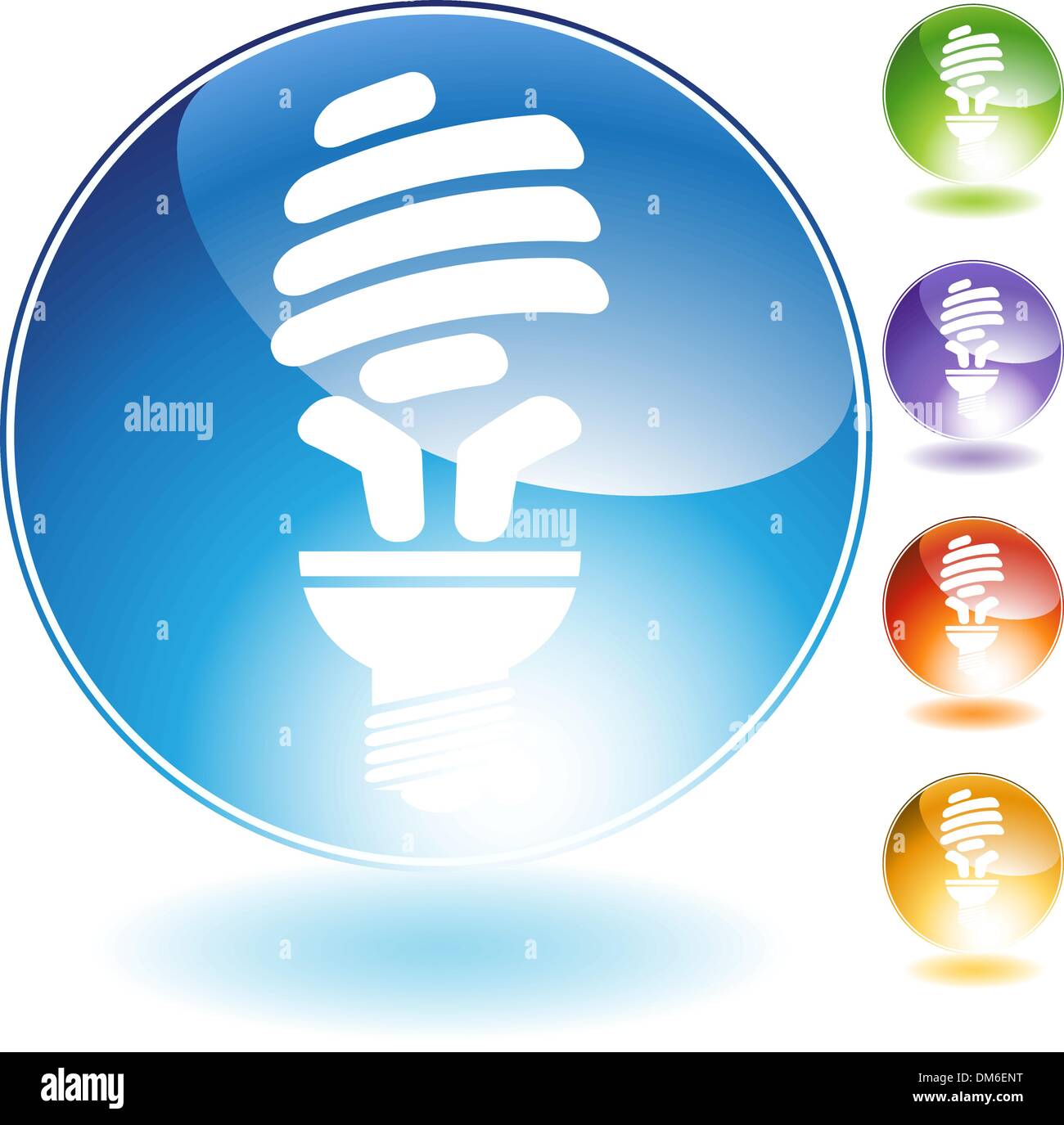 Energy Saving Lightbulb Crystal Icon Stock Vector Image & Art - Alamy