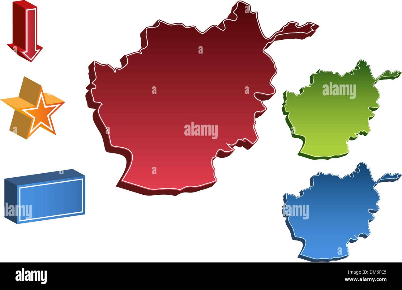 Afghanistan map Stock Vector