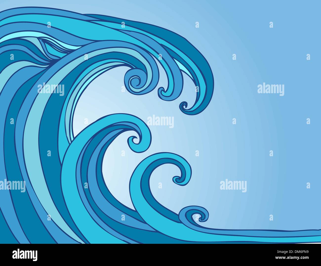 Tsunami Tidal Wave Stock Vector