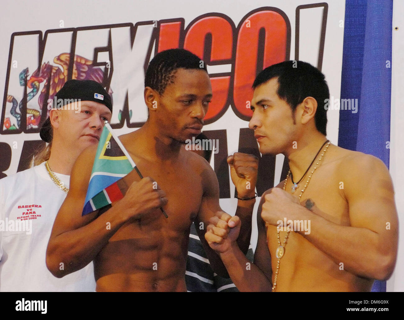 Apr 08, 2005; El Paso, TX, USA; Boxing. (LR) 1 contender MZonke Fana