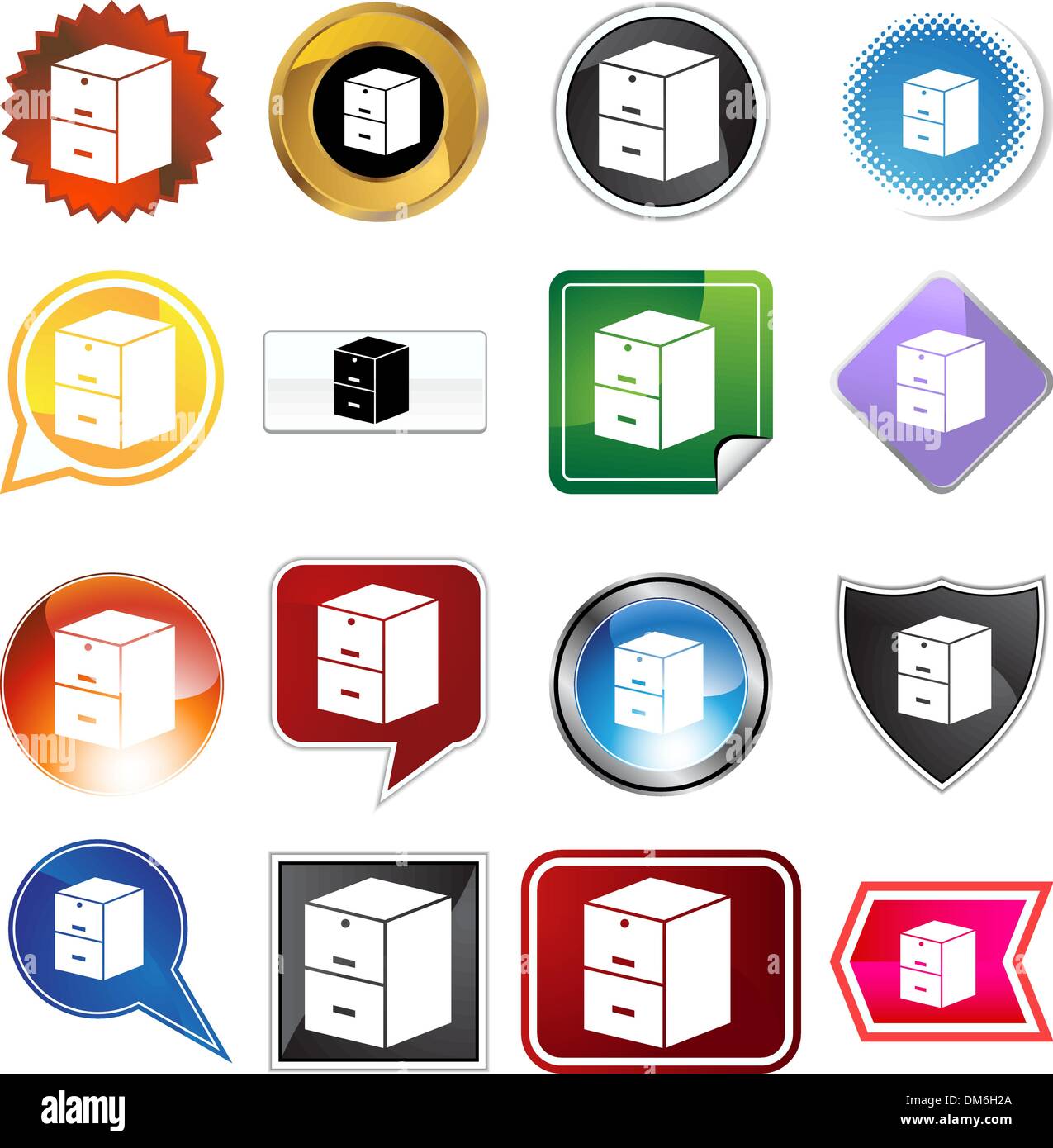 Filing Cabinet Stock Vector