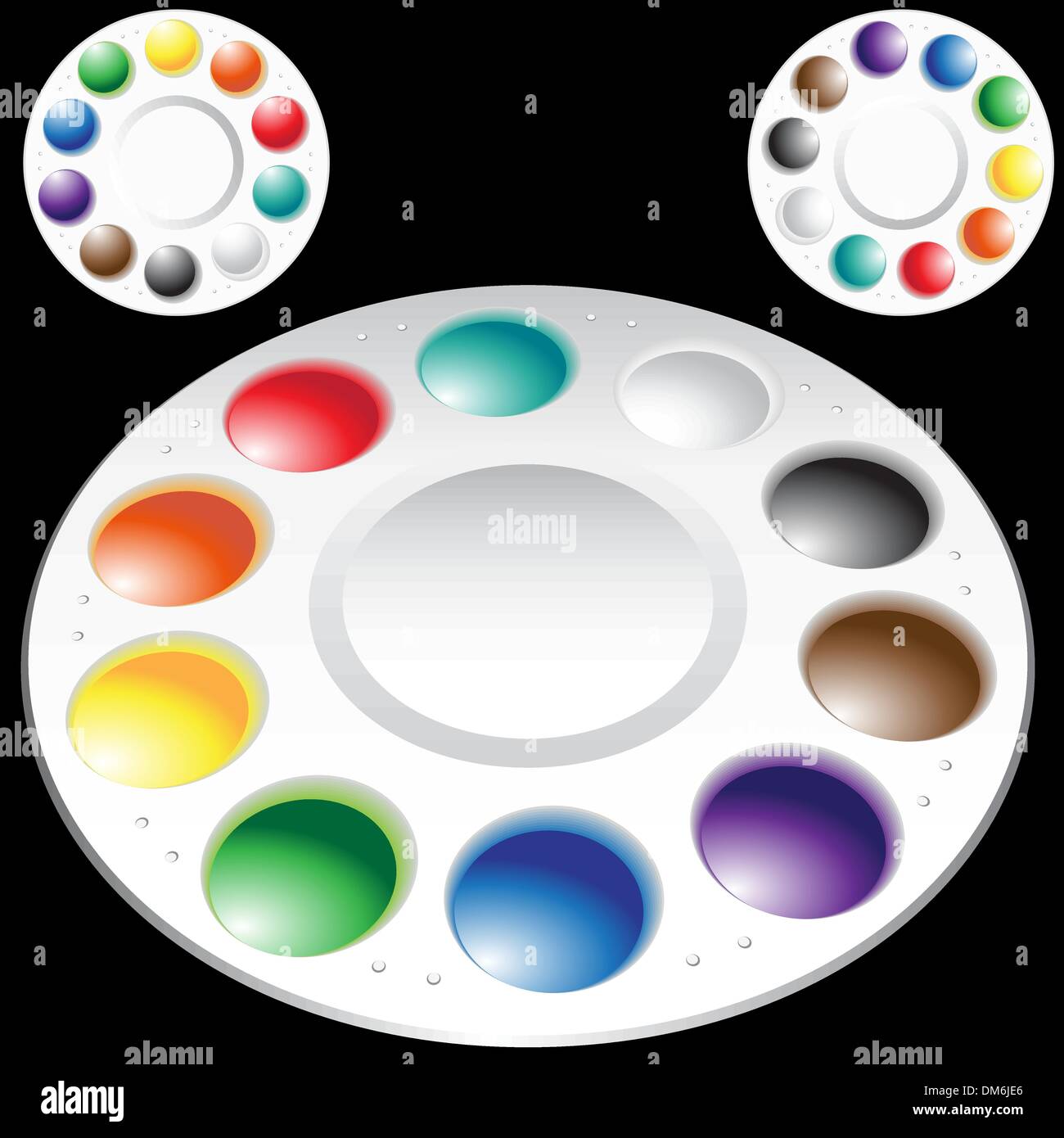 Paint Tray Palette, Stock vector
