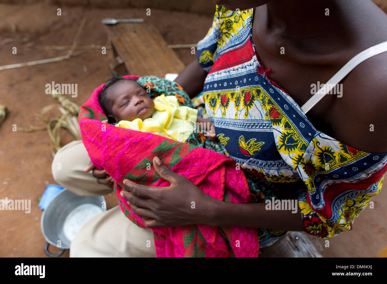 sick patients at MSF hospital in central african republic Stock Photo
