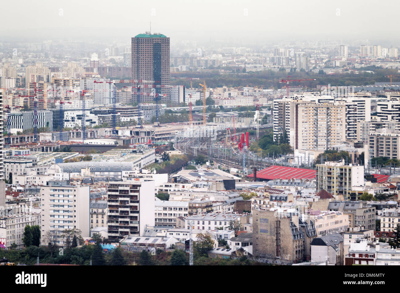 Paris, France: suburbs - modern public housing in the 18th and 19th Arrondissements and beyond the Périphérique Stock Photo