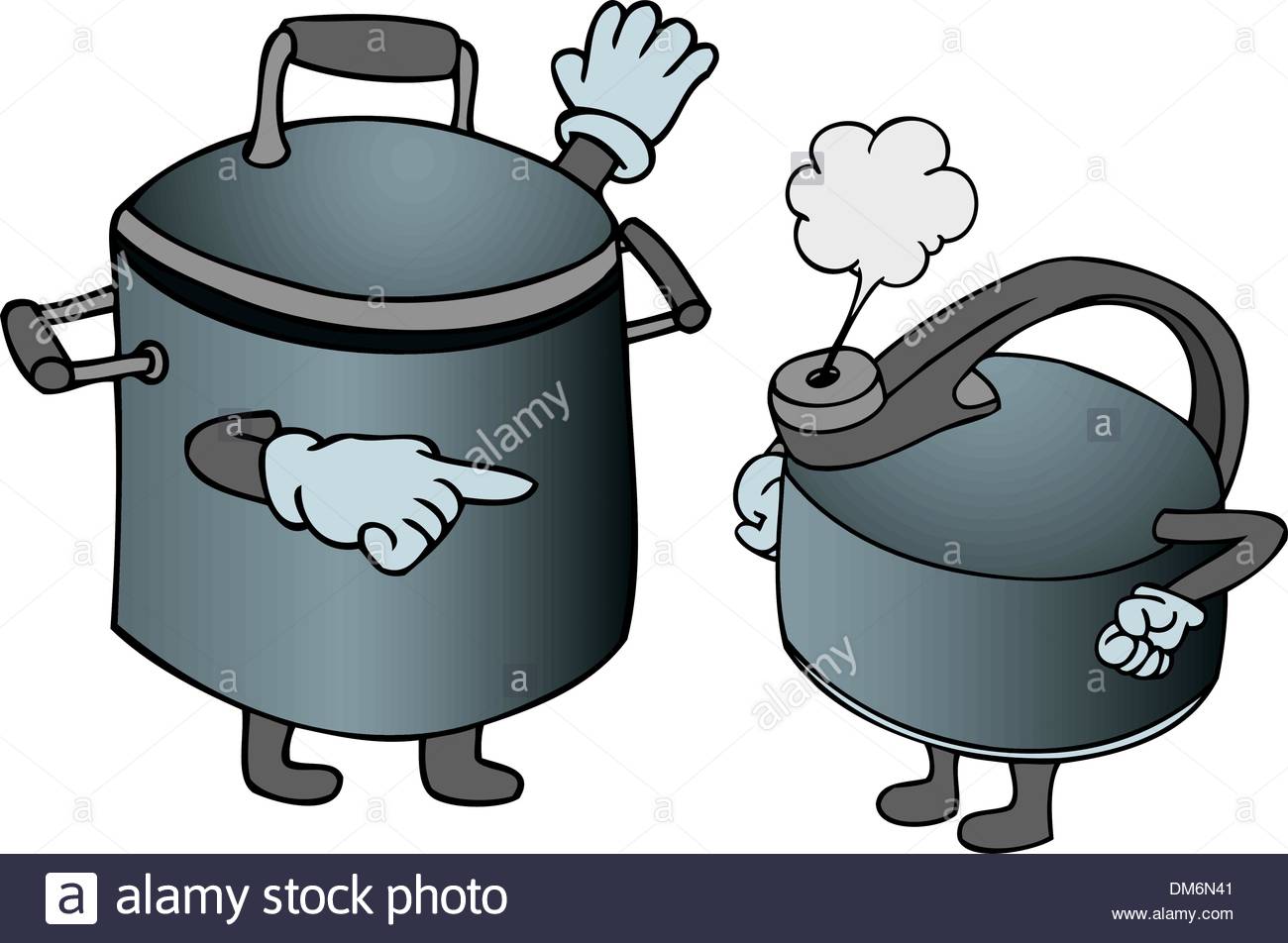 Pot Calling the Kettle Black Stock Vector Art & Illustration, Vector Image 64072513 Alamy