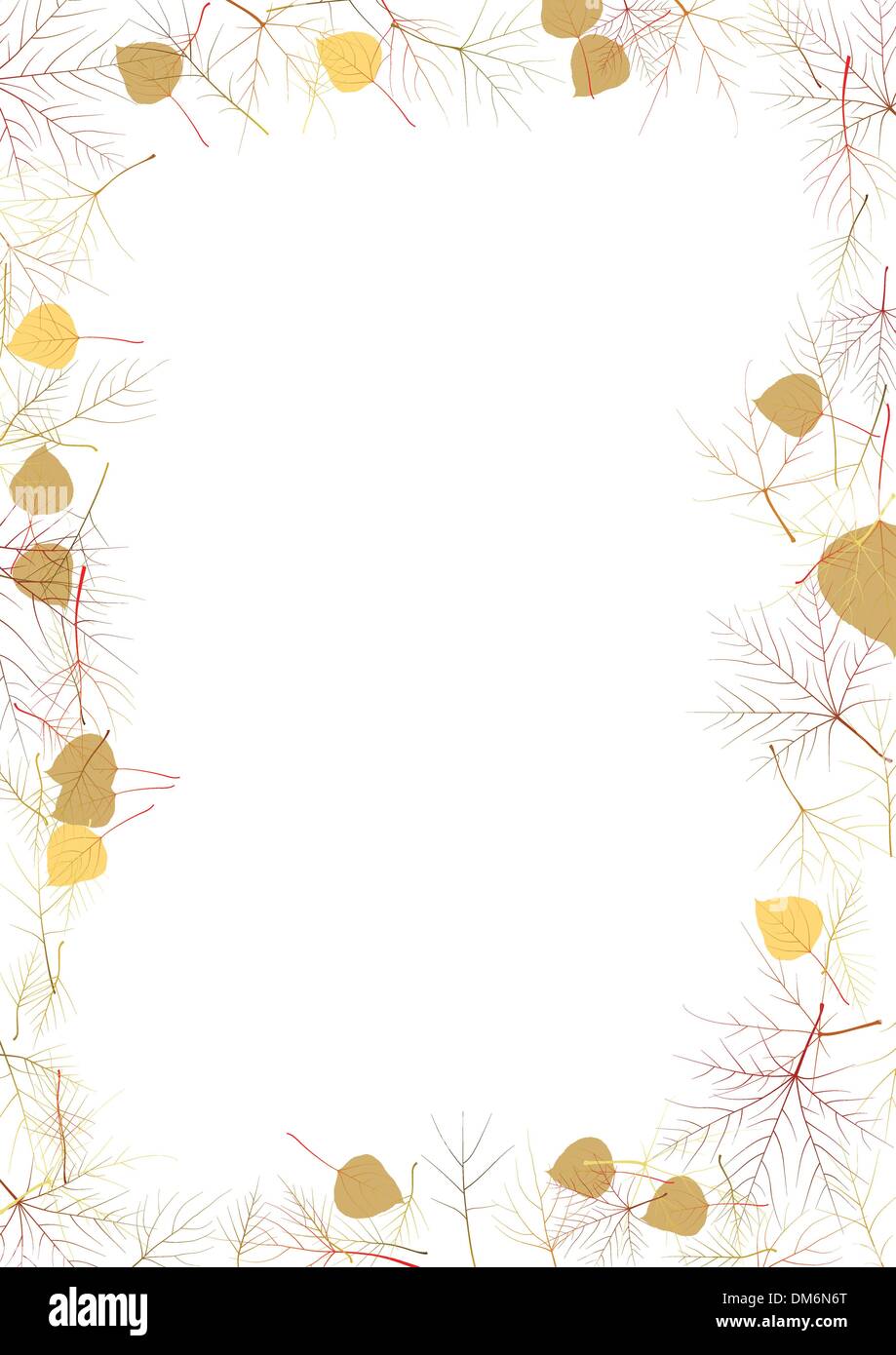 Fall leaves frame with copyspace background Stock Vector Image & Art ...