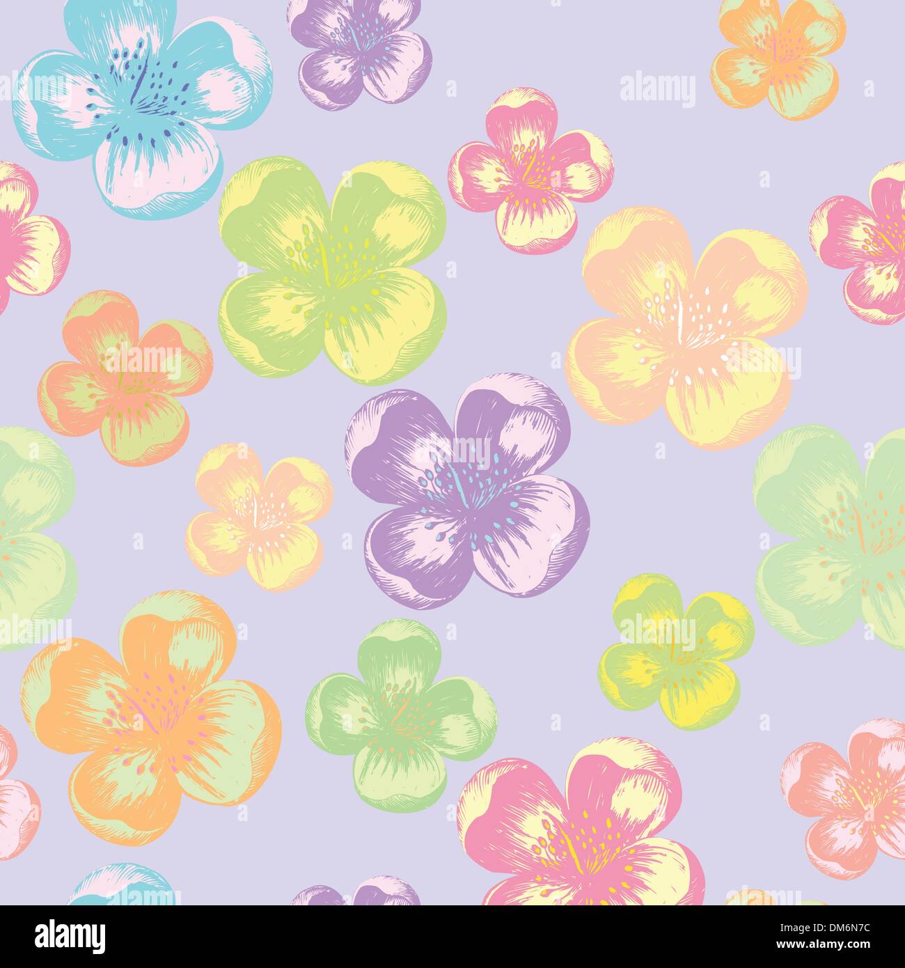 Seamless flower background Stock Vector Image & Art - Alamy