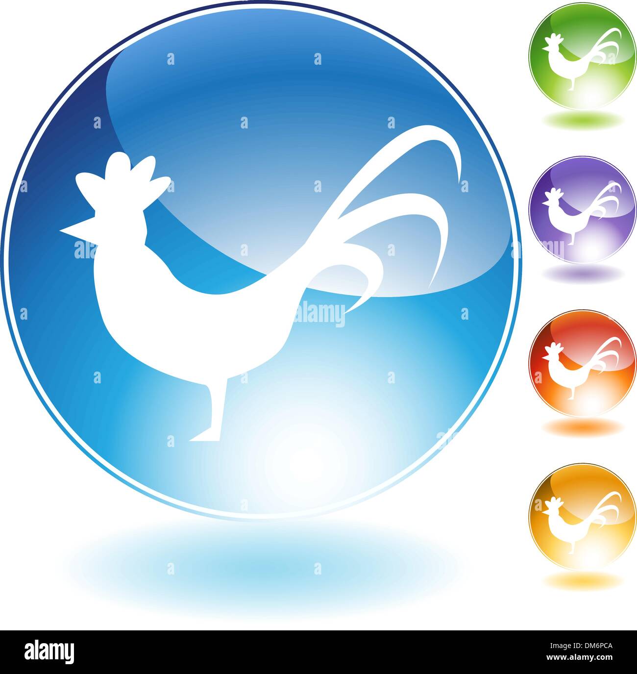 Blue rooster Stock Vector Images - Alamy