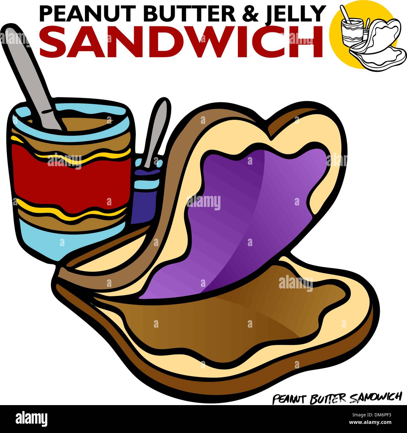 how to make a peanut butter and jelly sandwich clipart