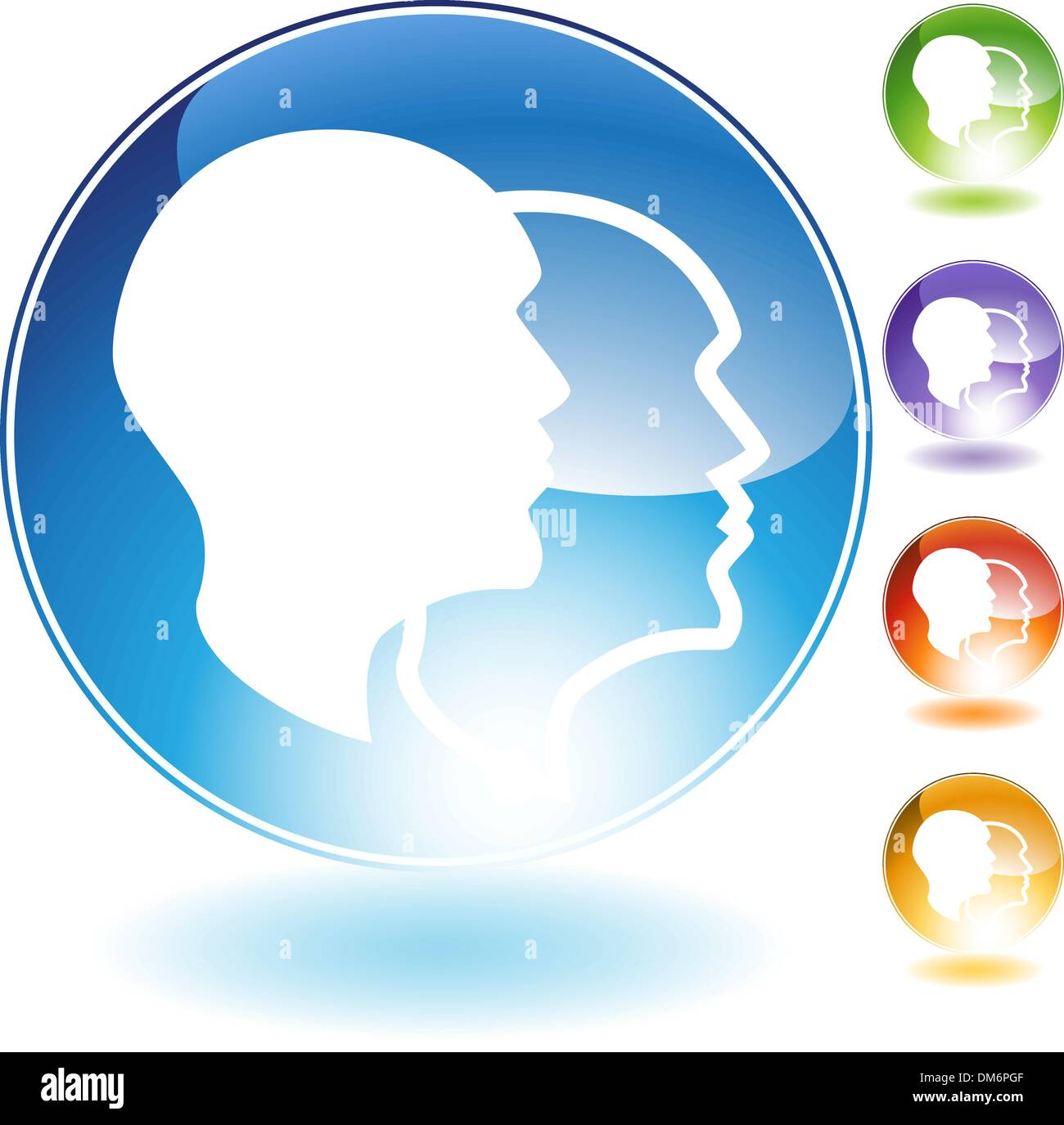 Schizophrenia Crystal Icon Stock Vector