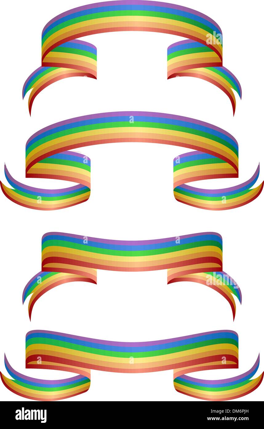 Rainbow Banners Stock Vector
