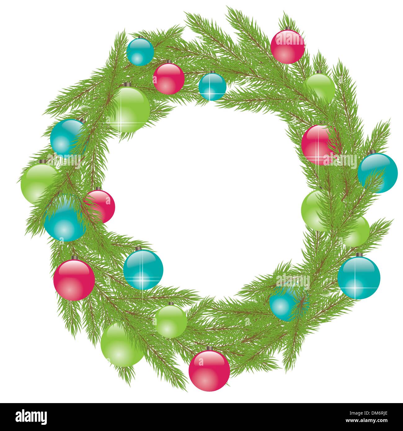 Christmas Wreath. Vector illustration Stock Vector