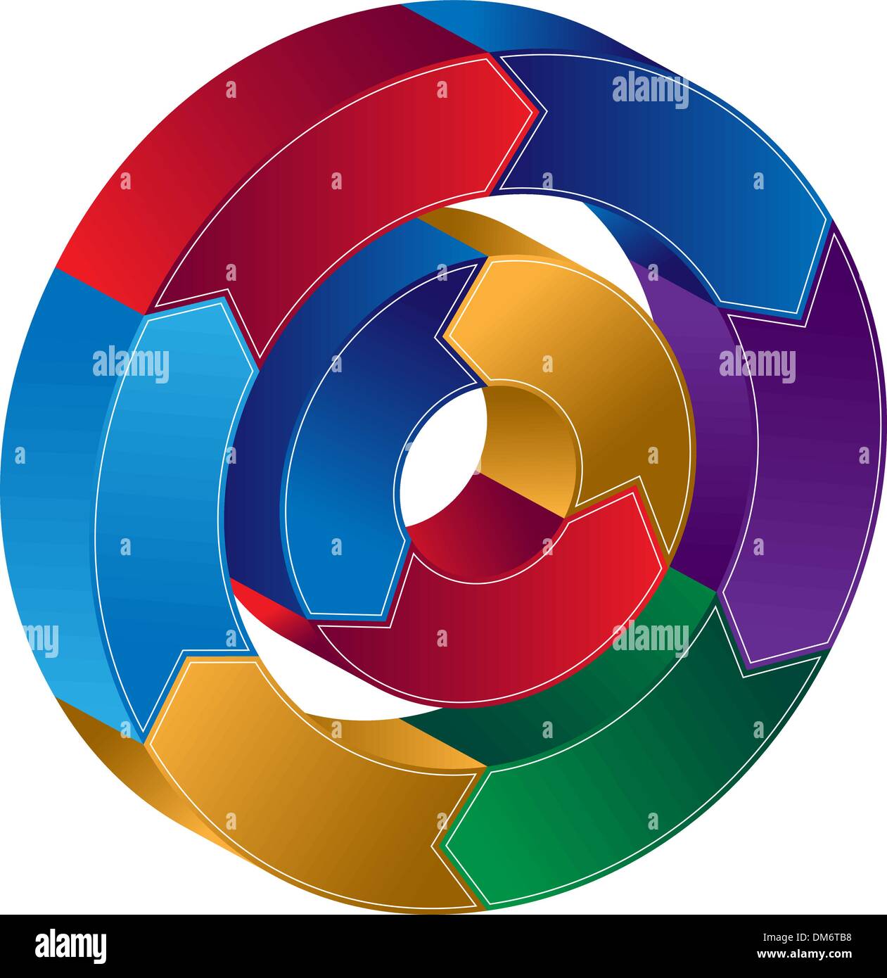 Cycle Process - Clockwise Stock Vector