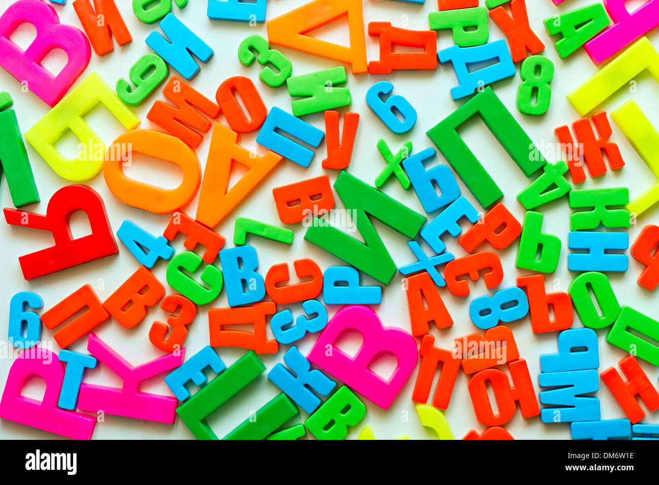 Colorful alphabet letters on a magnet Stock Photo - Alamy
