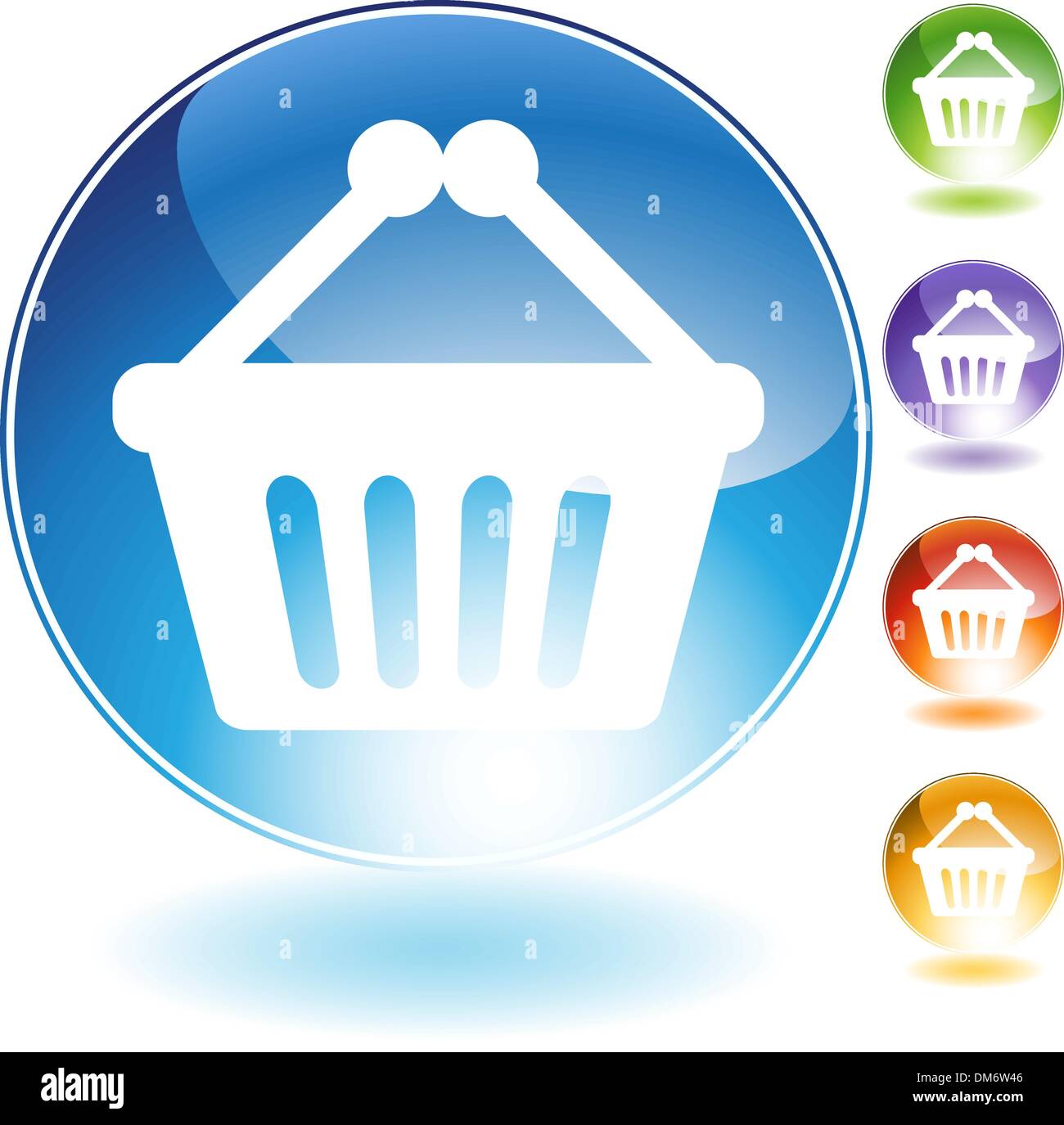 Shopping basket holder Stock Vector Images - Alamy