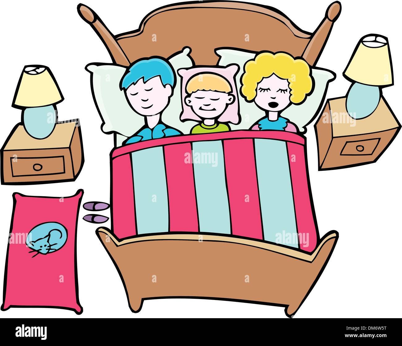 Sleeping Family Stock Vector