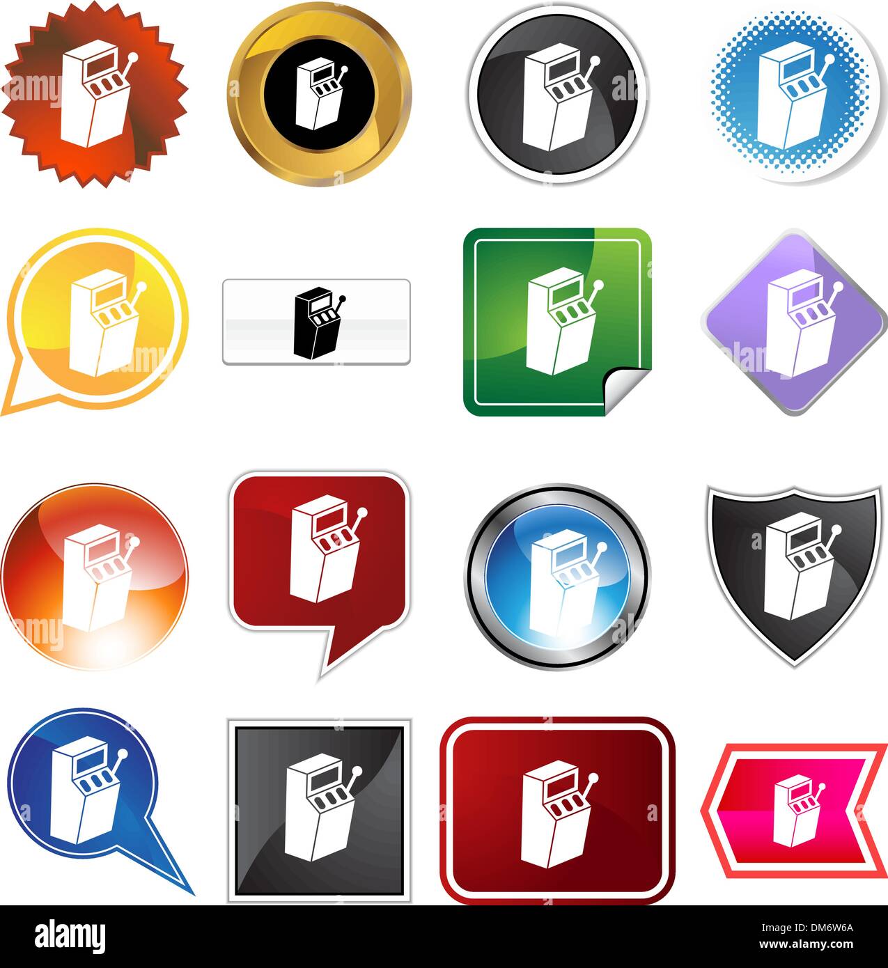 Slot Machine Variety Set Stock Vector