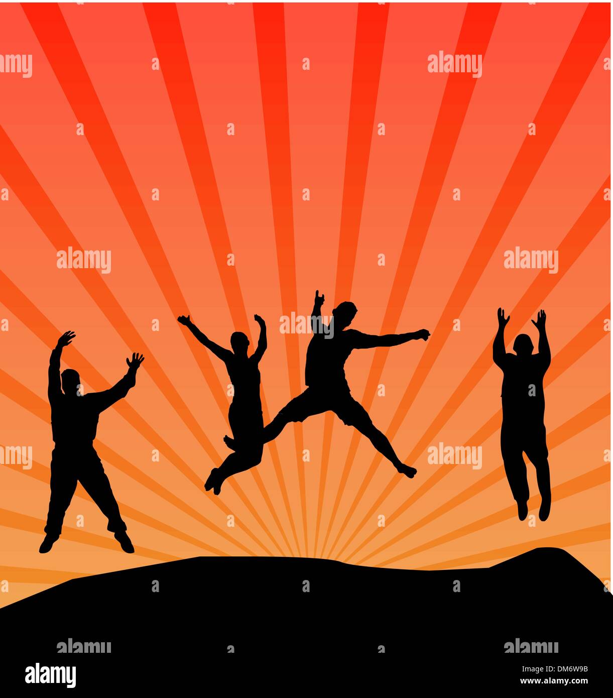 jumping people Stock Vector