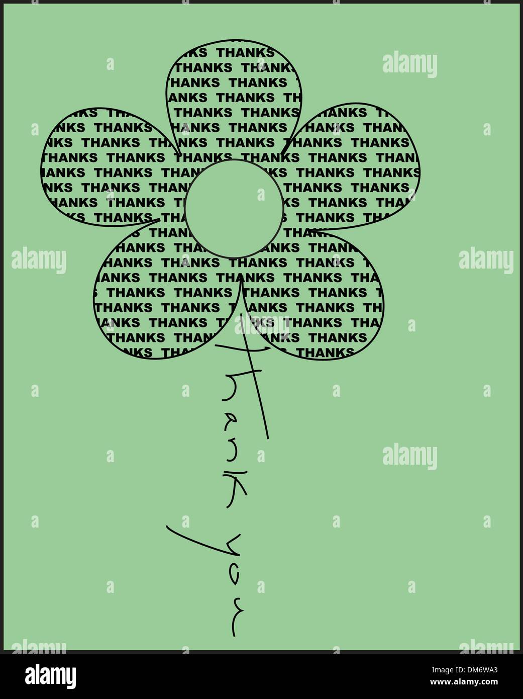 Thank you flower Stock Vector