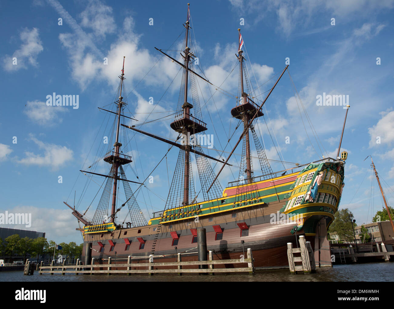 VOC ship 'Amsterdam' in Holland Stock Photo