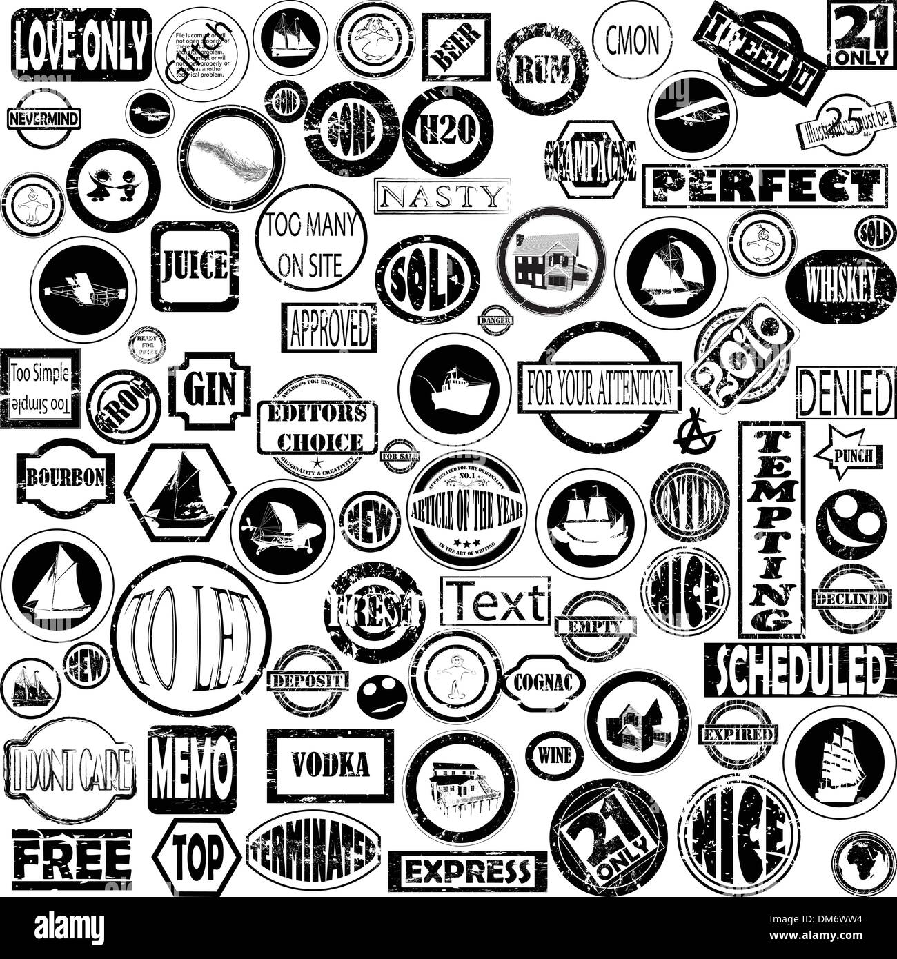 Collection of stamps Stock Vector Image & Art Alamy