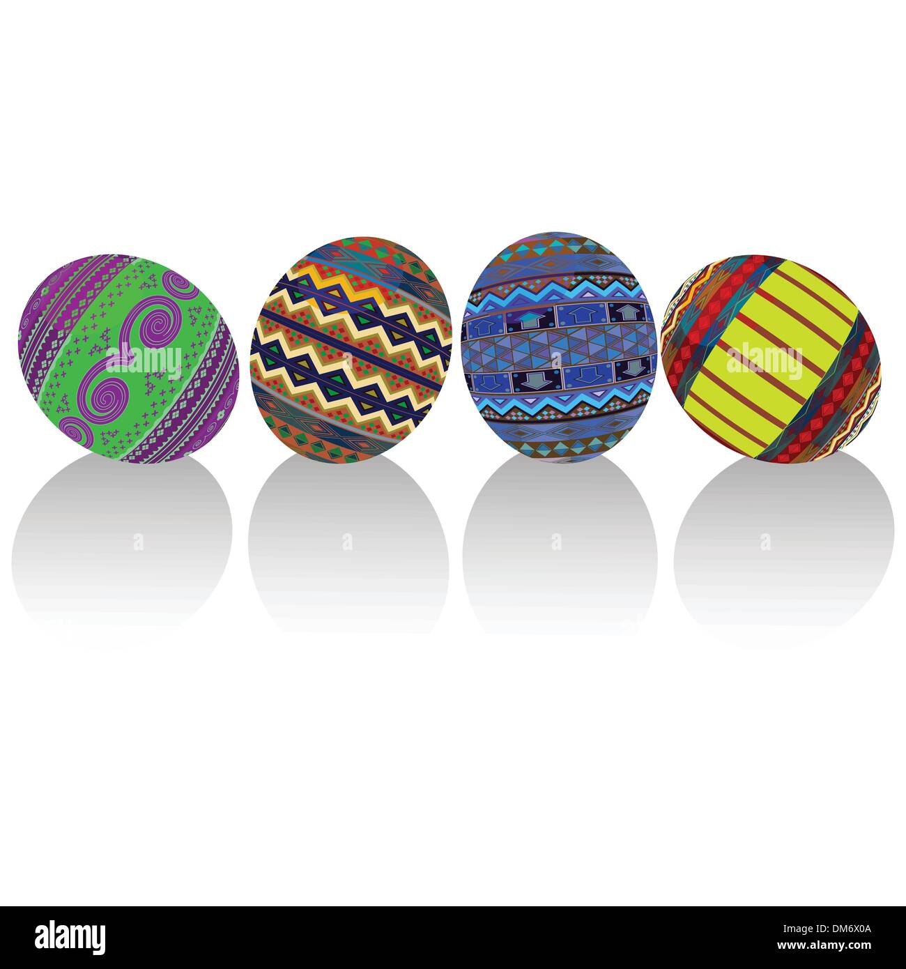 Painted easter eggs Stock Vector