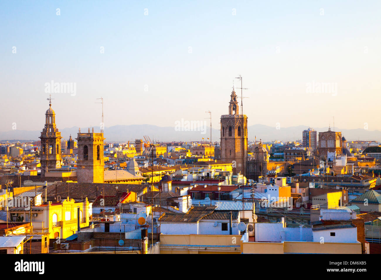 Skyline, Valencia old town, Spain. Stock Photo