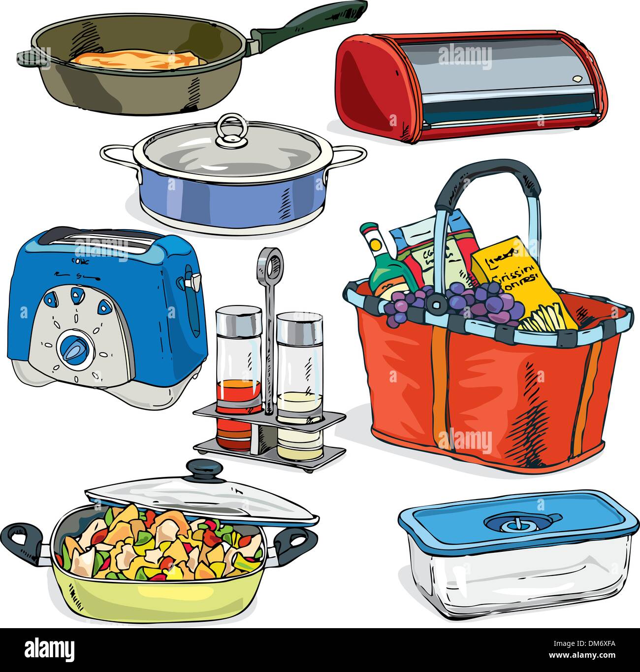 https://c8.alamy.com/comp/DM6XFA/kitchen-things-vector-DM6XFA.jpg