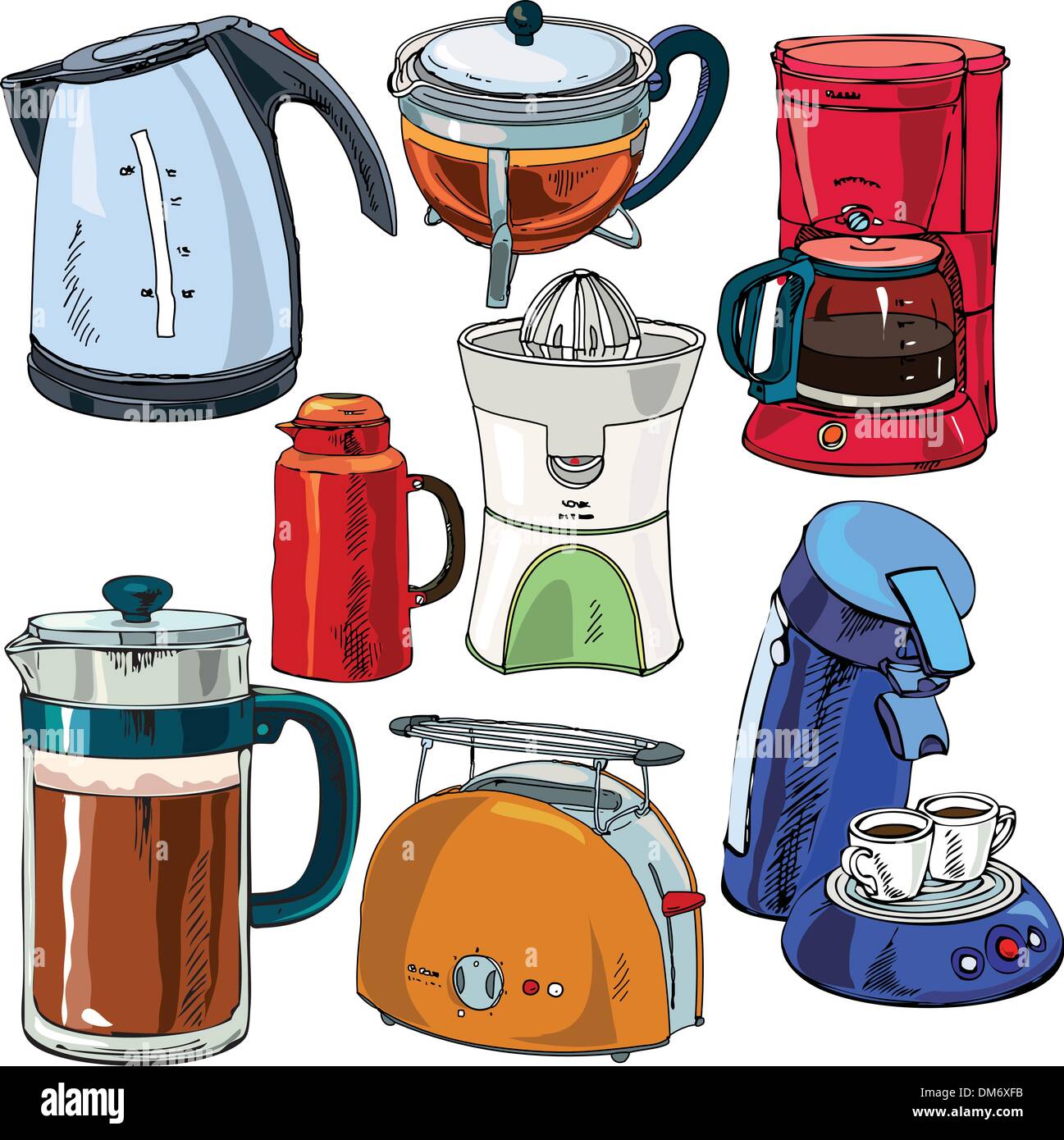 Kitchen Things Vector Stock Vector Image Art Alamy