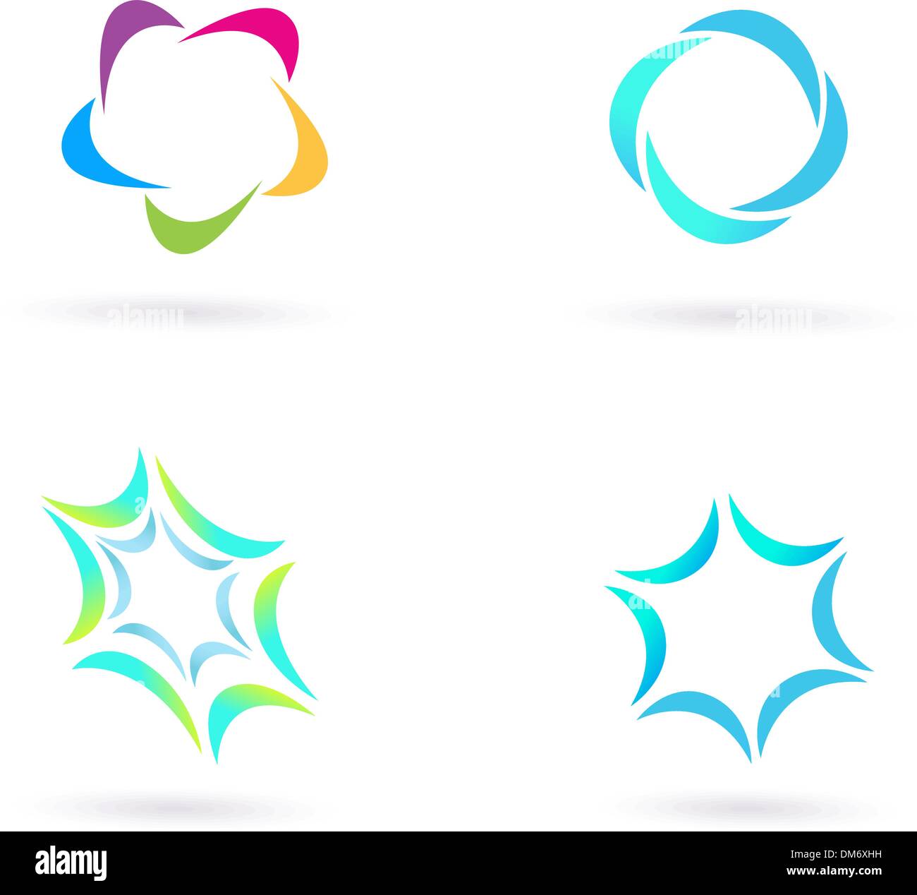 Design icons and elements isolated on white Stock Vector