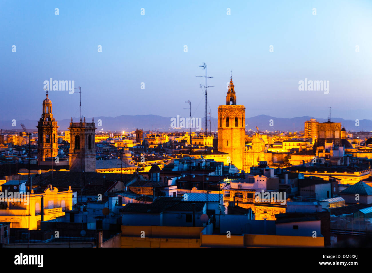 Skyline, Valencia, Spain Stock Photo