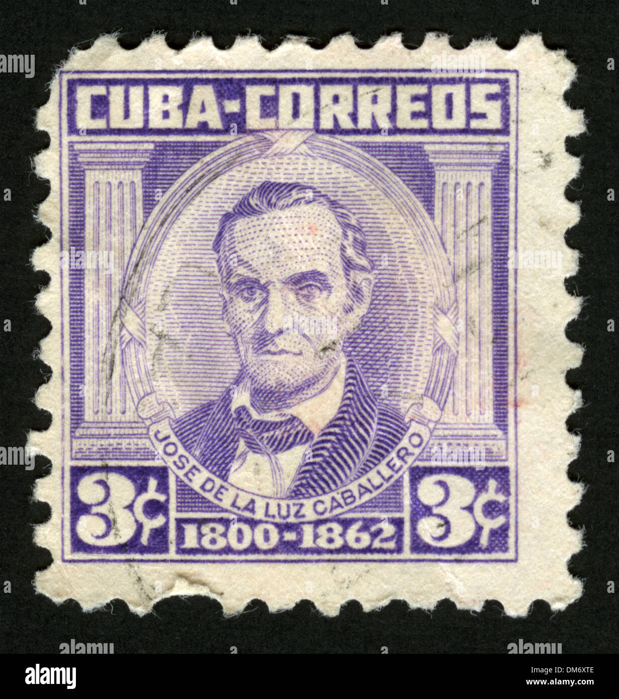 Cuba,post mark,stamp,Cuban, postage, stamp, Jose, de la Luz Caballero