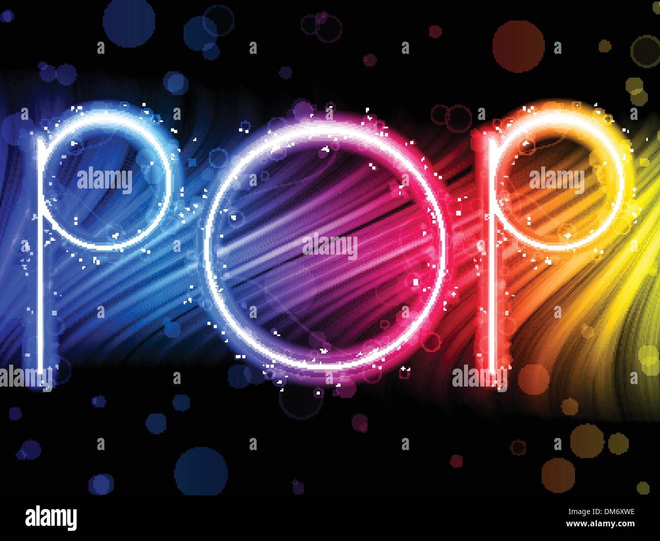 Pop Music Party Abstract Colorful Waves on Black Background Stock Vector  Image & Art - Alamy