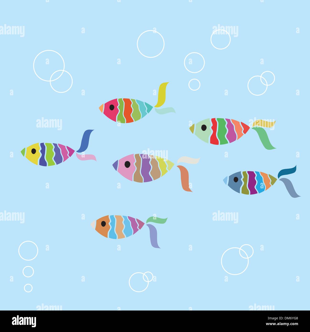 Fish seamless background Stock Vector