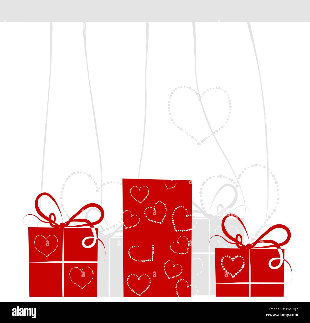 Gift boxes background for your design Stock Vector