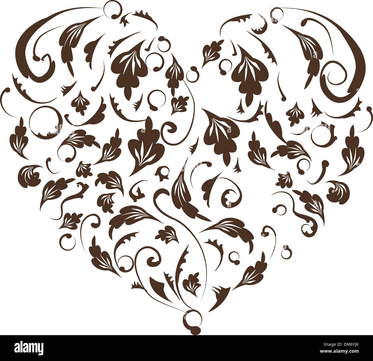 Floral heart shape for your design Stock Vector Image & Art - Alamy