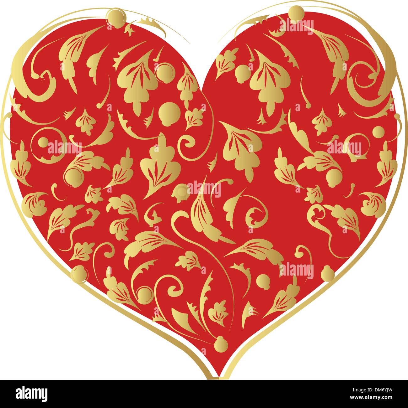 Floral heart shape for your design Stock Vector Image & Art - Alamy