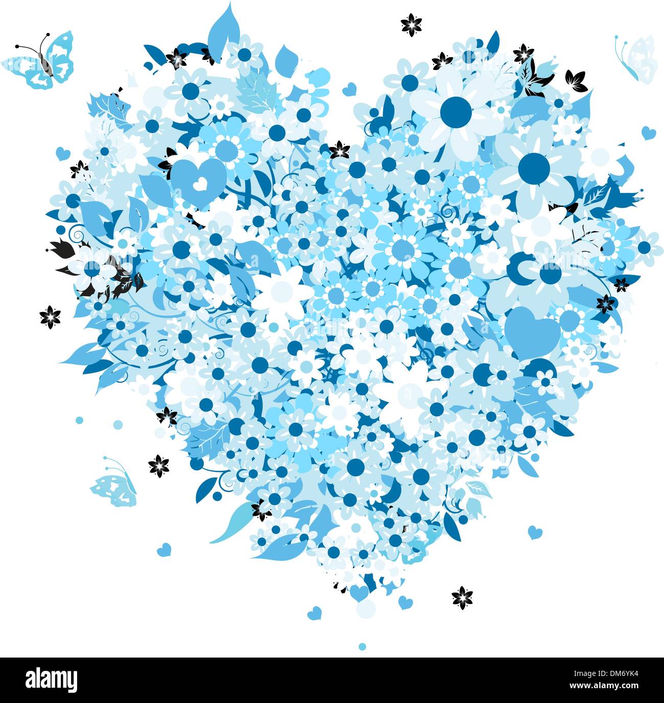 Floral heart shape for your design Stock Vector Image & Art - Alamy