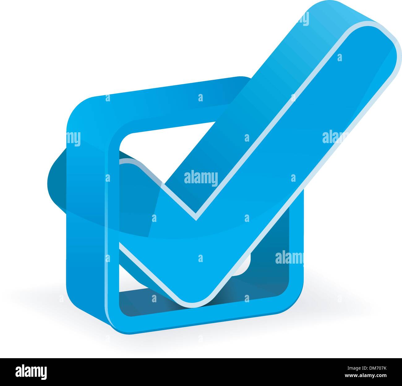 Blue check box with check mark Stock Vector Image & Art Alamy