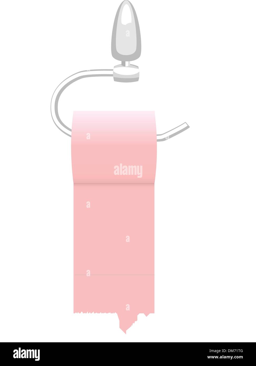 Roll of toilet paper on holder icon digital black vector image Stock